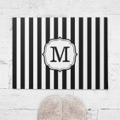 Retro Elegant Personalized Stripe Door Mat