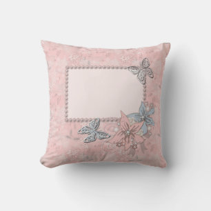 Retro elegant roze lijst bloemen parels zijn kussen