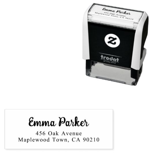 Retro Elegant Script Eenvoudig Zelfinktende Stempel (In situ)