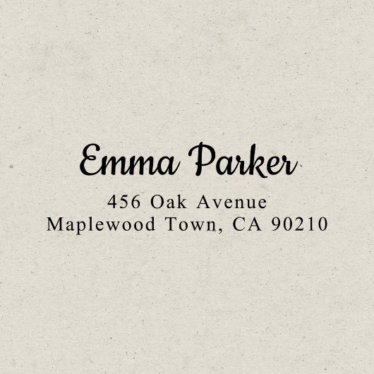 Retro Elegant Script Eenvoudig Zelfinktende Stempel