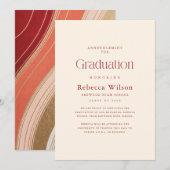 Retro Elegant Script High School Graduation Aankondiging (Voorkant / Achterkant)