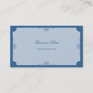 Retro Elegant Simple Dark Blue Business Visitekaartje