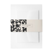 Retro Elegante Bloemen Huwelijksuitnodiging Belly  Uitnodigingen Wikkel (Voorkant Voorbeeld)