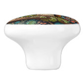 Retro elegante boheemse paddenstoelenbos keramische knop (Zijkant)