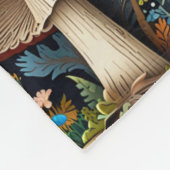 Retro elegante bohemian paddenstoel bospatroon fleece deken (Hoek)