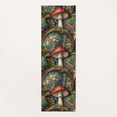 Retro elegante bohemian paddenstoel bospatroon yogamat (Voorkant)
