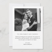 Retro Elegante bruiloft Bedankkaart (Achterkant)