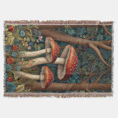 Retro elegante paddenstoelenbos deken (Voorkant)