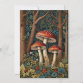 Retro elegante paddenstoelenbos kaart (Achterkant)