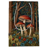 Retro elegante paddenstoelenbos medium cadeauzakje (Voorkant)
