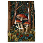 Retro elegante paddenstoelenbos medium cadeauzakje (Achterkant)