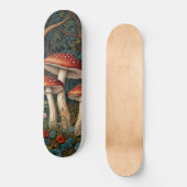 Retro elegante paddenstoelenbos persoonlijk skateboard (Voorkant)