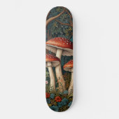Retro elegante paddenstoelenbos persoonlijk skateboard (Voorkant)