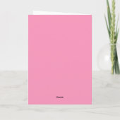 Retro Elegante Roze Tulp Met Lint Moederdag Kaart (Achterkant)