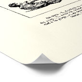 Retro elegante vierkante zwart-wit Jiu Jitsu Poster (Hoek)