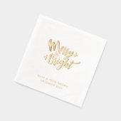 Retro Elegante vrolijke en heldere glamour kerstty Folie Servetten (Links)