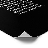 Retro elegante zwarte bruiloft zitgrafiek poster (Hoek)