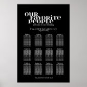 Retro elegante zwarte bruiloft zitgrafiek poster (Voorkant)