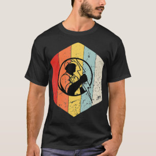 Retro elektricien grafische stijl t-shirt