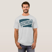 retro-elektricien t-shirt (Voorkant volledig)
