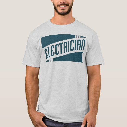 retro-elektricien t-shirt (Voorkant)