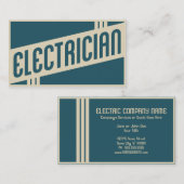 retro-elektricien visitekaartje (Voorkant / Achterkant)