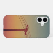 Retro Elektriciteitsmast iPhone 16 Hoesje (Achterkant horizontaal)