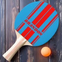 Retro Elektrisch Blauw Rood Dubbel Board Strepen /
