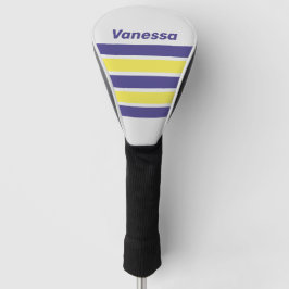 Retro Elektrische Citroen Druif Overdwars Streep m Golfheadcover
