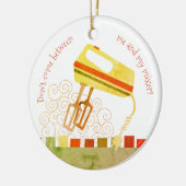 Retro elektrische kloppers bakken kerst ornament (Links)