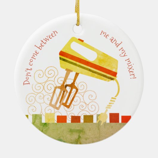 Retro elektrische kloppers bakken kerst ornament (Achterkant)