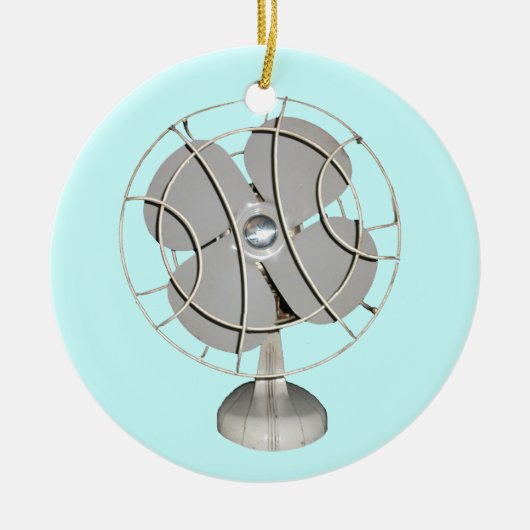 Retro elektrische ventilatorornament keramisch ornament (Voorkant)