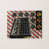 Retro elektronica luidspreker Short Wave Radio Legpuzzel (Horizontaal)