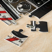 Retro elektronica luidspreker Short Wave Radio Legpuzzel (Zijkant)