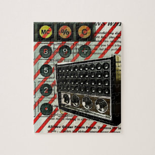 Retro elektronica luidspreker Short Wave Radio Legpuzzel