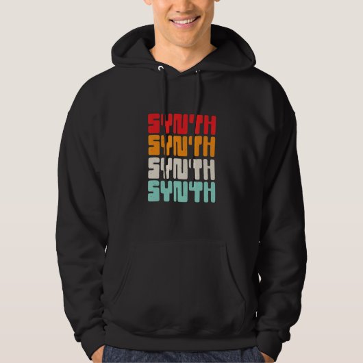  Retro Elektronische Muziek Synth Hoodie (Voorkant)