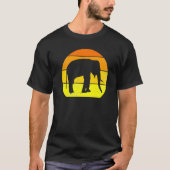 Retro Elephant  Elephant Silhouette Zoo Ani T-shirt (Voorkant)