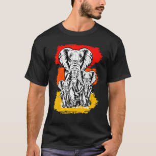 Retro  Elephant Family Wilde Animal Aestheti T-shirt