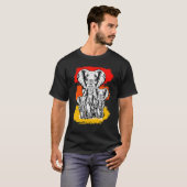 Retro  Elephant Family Wilde Animal Aestheti T-shirt (Voorkant volledig)