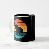 Retro Elephant Tweekleurige Koffiemok (Voorkant links)