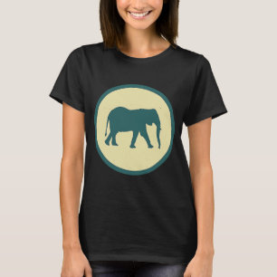 Retro Elephant  Wilde Dier T-shirt