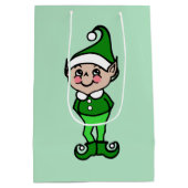 Retro Elf Kerstvakantie Cadeautas (Achterkant)