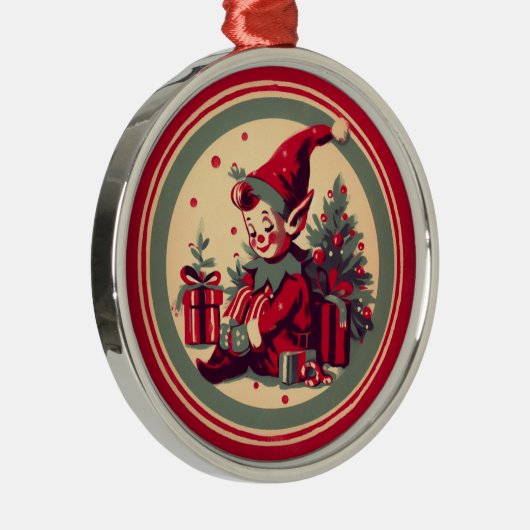 Retro Elf Ornament (Rechts)