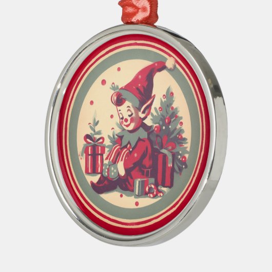 Retro  Elf Ornament (Links)