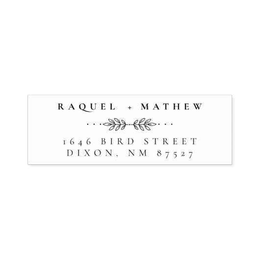 Retro | Eligant Huwelijkspaar Retouradres Zelfinktende Stempel (Design)