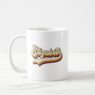 Retro Elizabeth Naam 70s Vintage Design Koffiemok