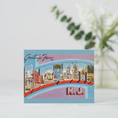 Retro Elizabeth NJ ansichtkaart Briefkaart (Staand voorkant)