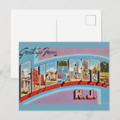 Retro Elizabeth NJ ansichtkaart Briefkaart (Voorkant / Achterkant)