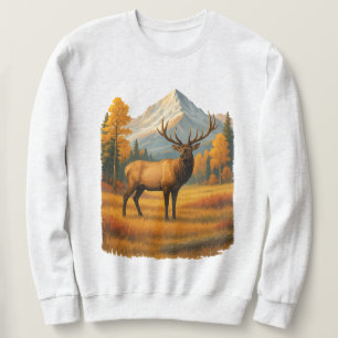 Retro Elk   Vintage 90s Herfst Jacht Scene Crewnec Trui
