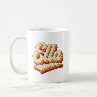 Retro Ella Name 70s Vintage Design Koffiemok